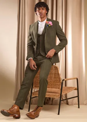 Antique Rogue Hooper Check Tweed Trousers Green Blue