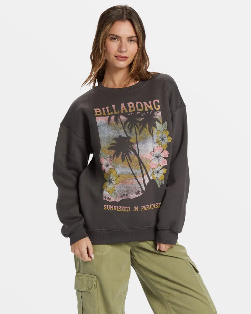 Billabong Sunkissed Paradise Crewneck Sweatshirt - OFF BLACK