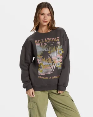 Billabong Sunkissed Paradise Crewneck Sweatshirt - OFF BLACK