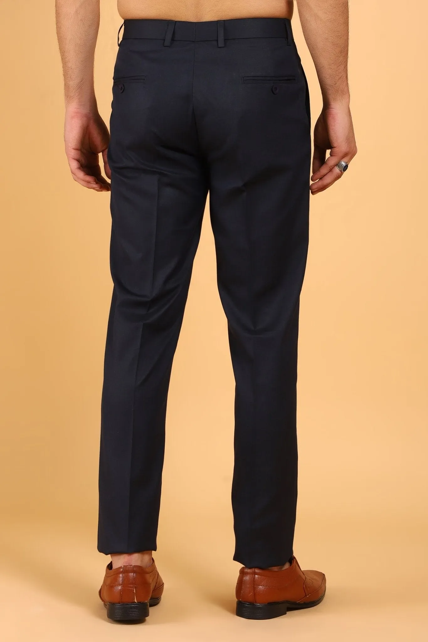 Bluebird Men's Polycotton Black Trouser