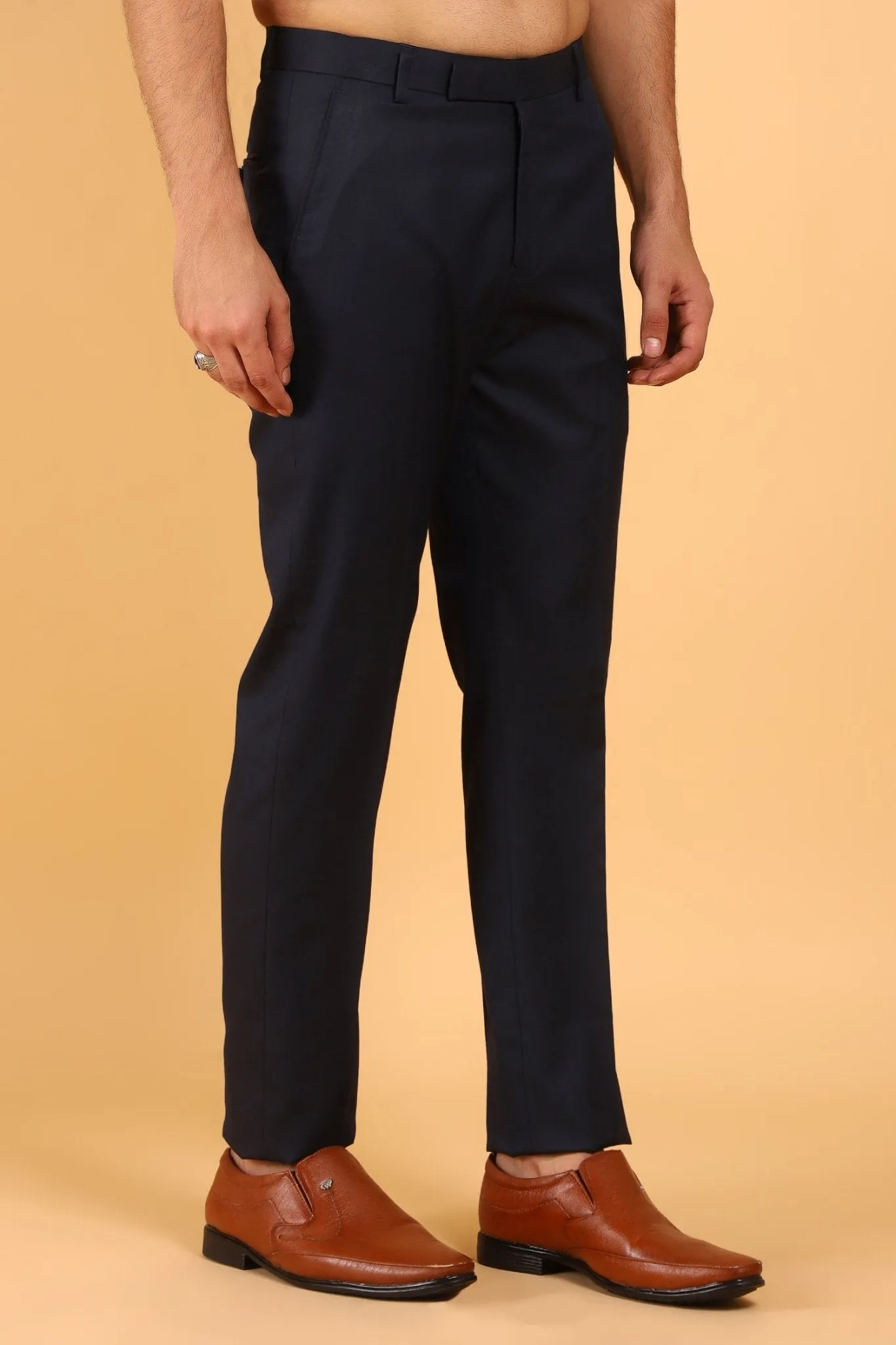 Bluebird Men's Polycotton Black Trouser