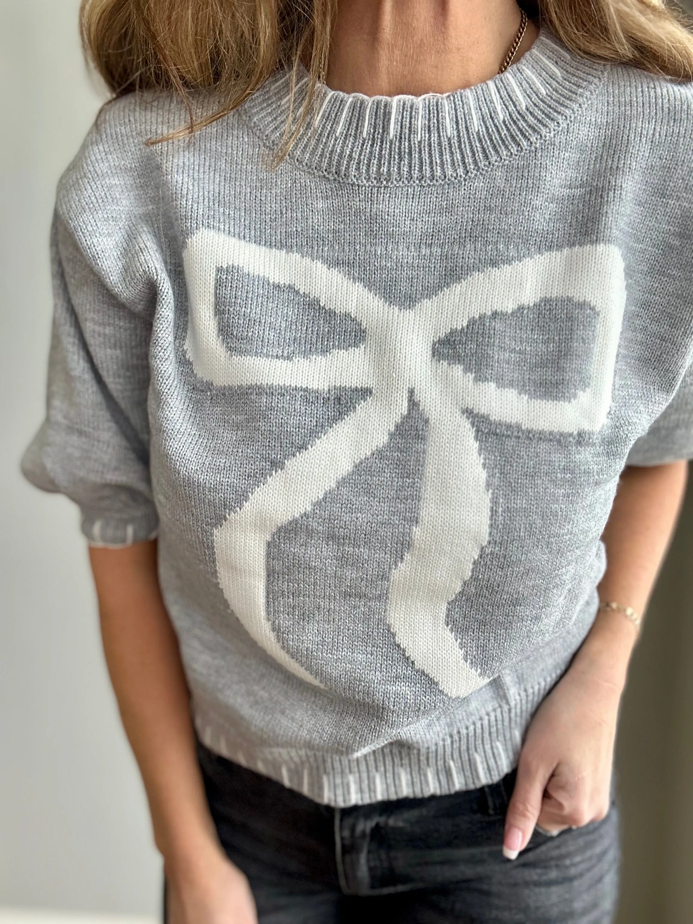 Bow-Detail Sweater