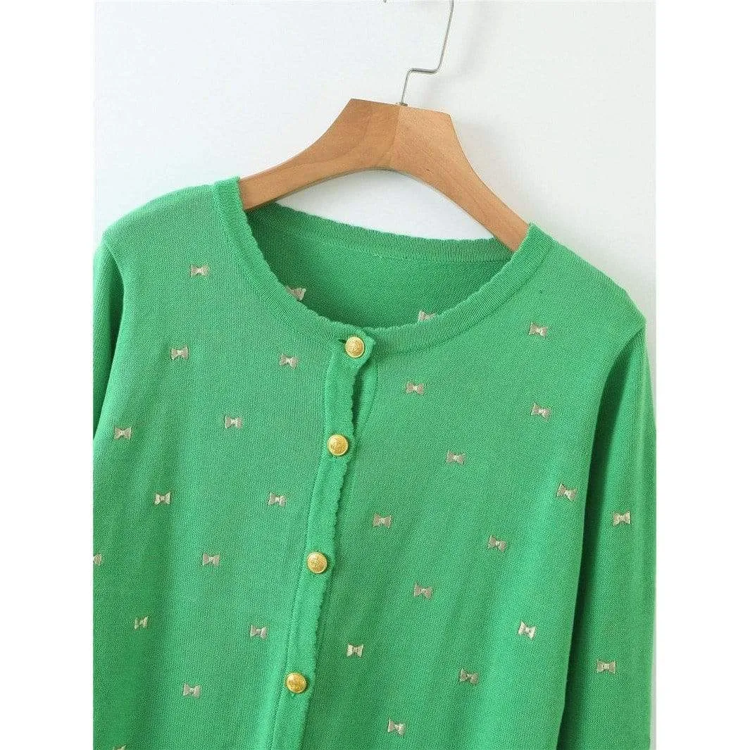 Bow Knit Cardigan