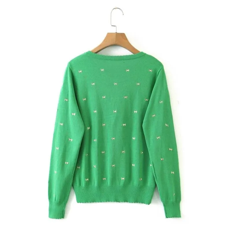 Bow Knit Cardigan