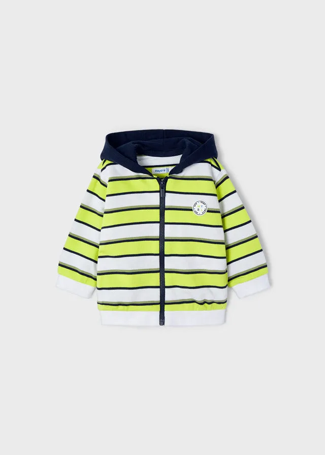 boys stripe zip hoodie, jogger & short
