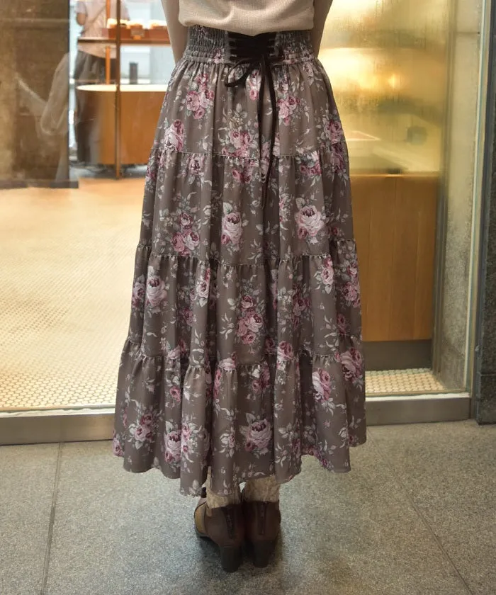 Butterfly Lace Bouquet Pattern Skirt