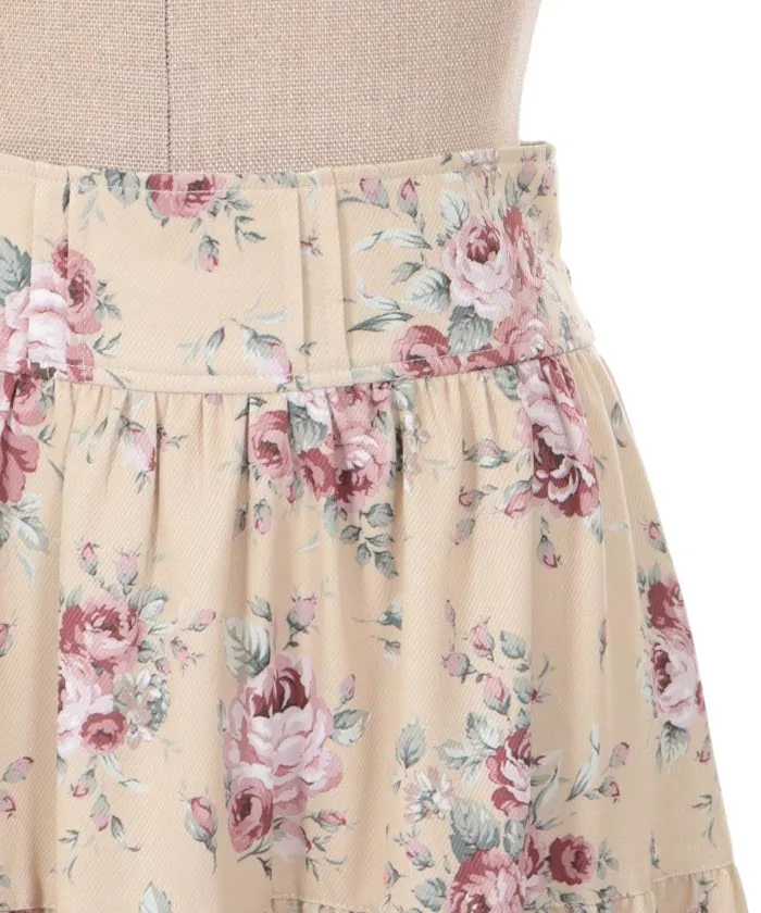 Butterfly Lace Bouquet Pattern Skirt