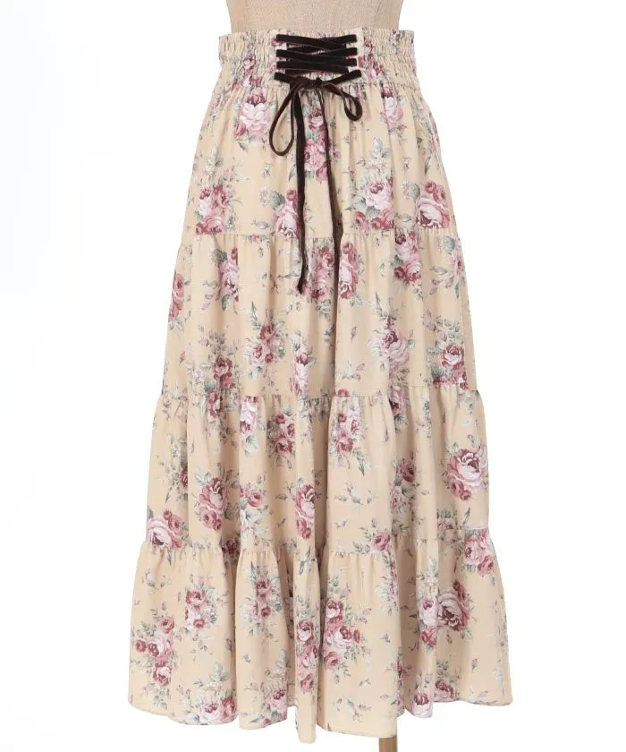 Butterfly Lace Bouquet Pattern Skirt