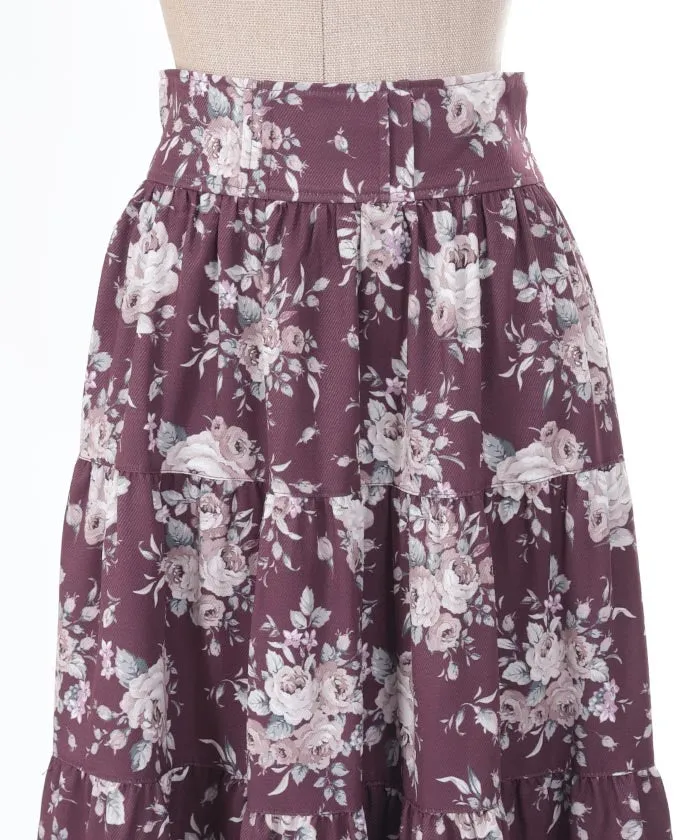 Butterfly Lace Bouquet Pattern Skirt