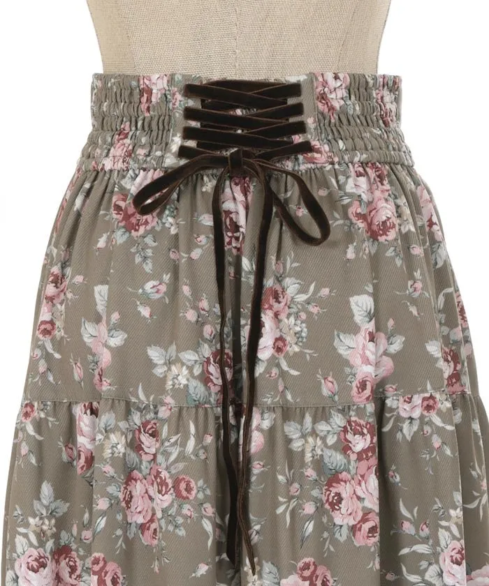 Butterfly Lace Bouquet Pattern Skirt