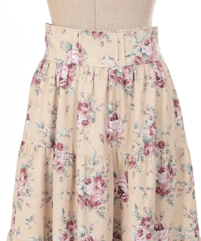 Butterfly Lace Bouquet Pattern Skirt