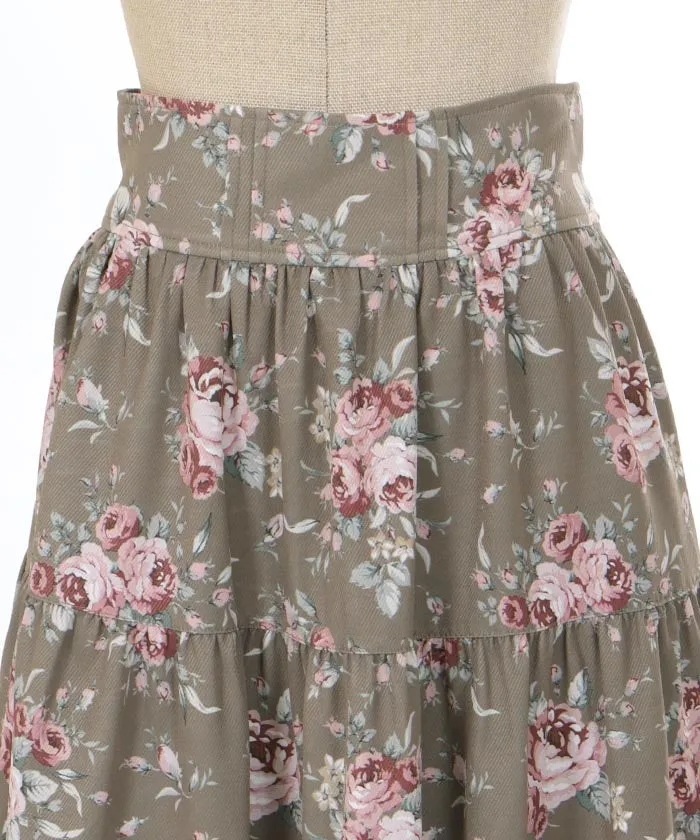 Butterfly Lace Bouquet Pattern Skirt