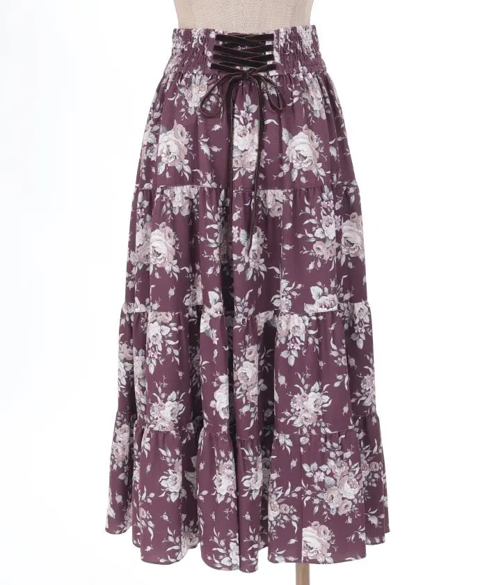 Butterfly Lace Bouquet Pattern Skirt