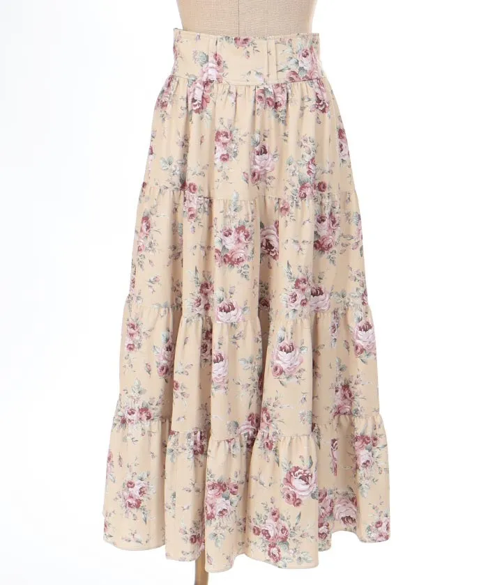 Butterfly Lace Bouquet Pattern Skirt