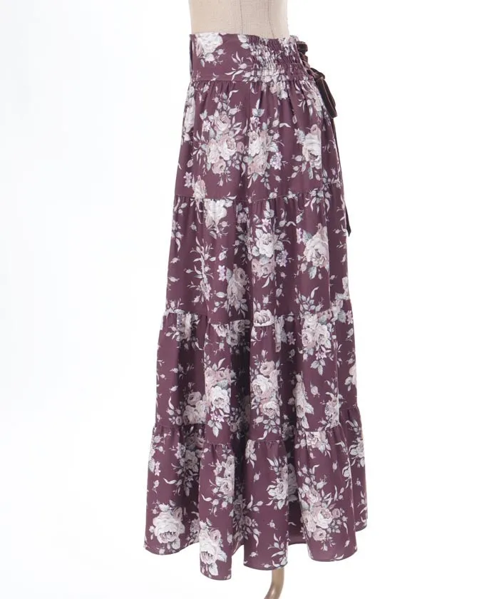 Butterfly Lace Bouquet Pattern Skirt