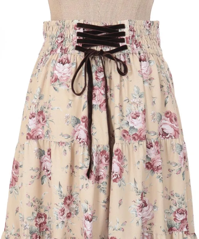 Butterfly Lace Bouquet Pattern Skirt