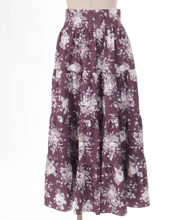 Butterfly Lace Bouquet Pattern Skirt