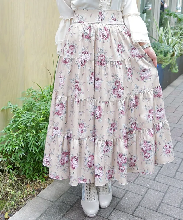 Butterfly Lace Bouquet Pattern Skirt