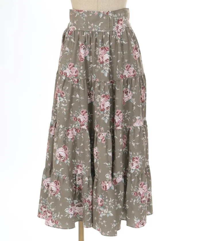 Butterfly Lace Bouquet Pattern Skirt