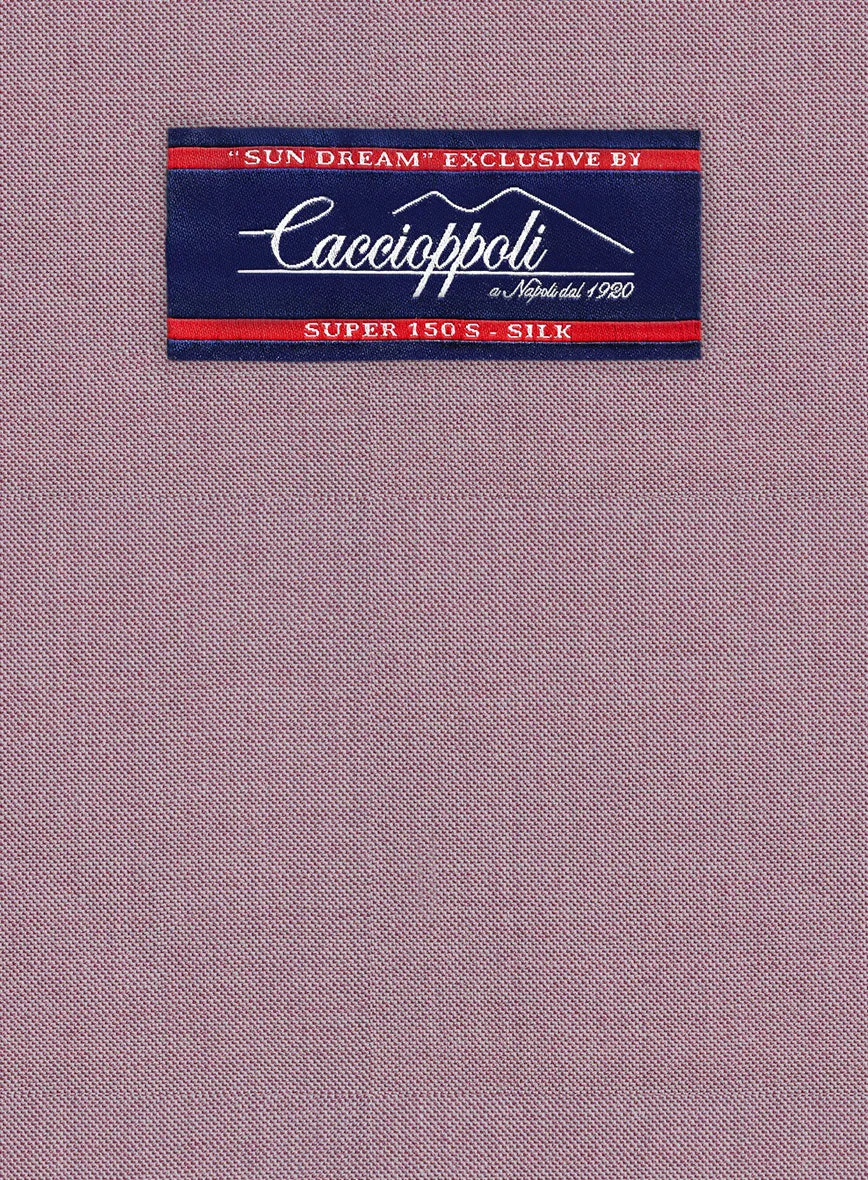 Caccioppoli Sun Dream Oriental Pink Wool Silk Suit