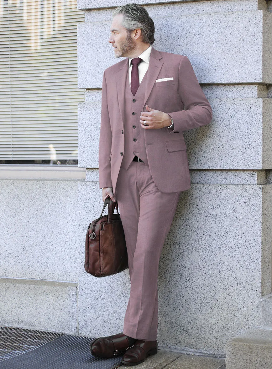 Caccioppoli Sun Dream Oriental Pink Wool Silk Suit
