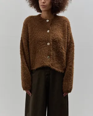 Cordera Teddy Cropped Cardigan, Acorn