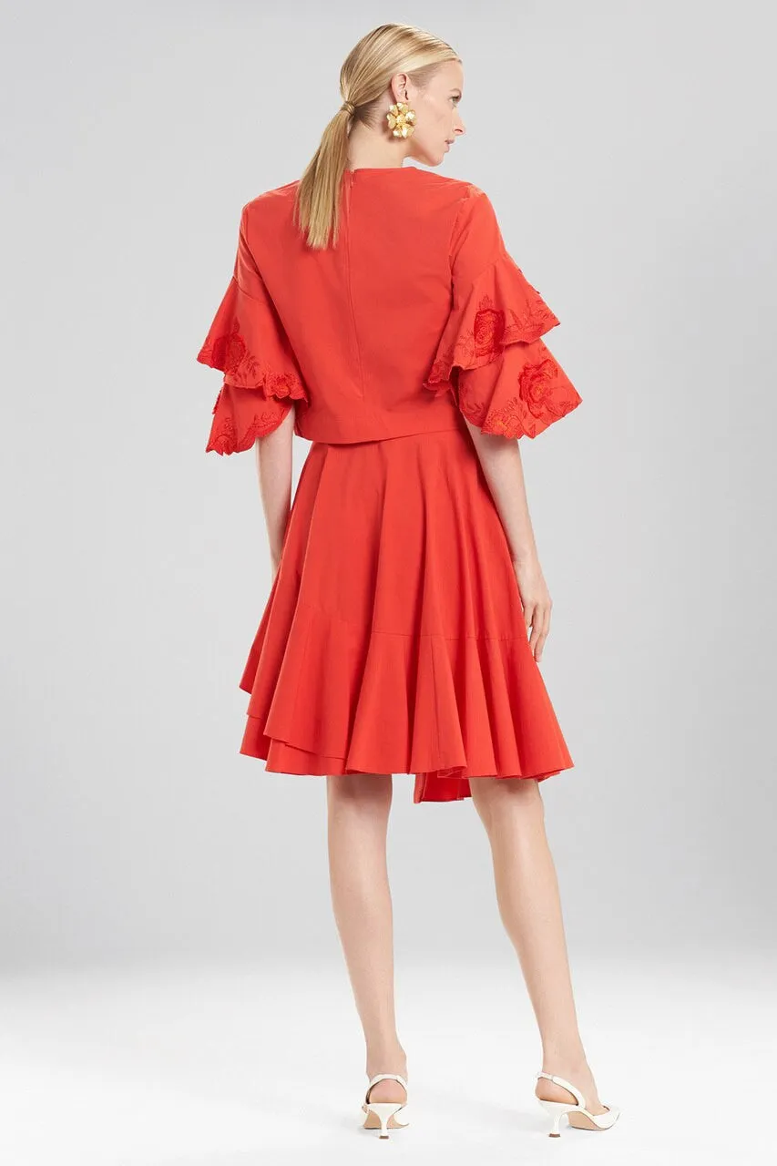 Cotton Poplin Tie Front Skirt