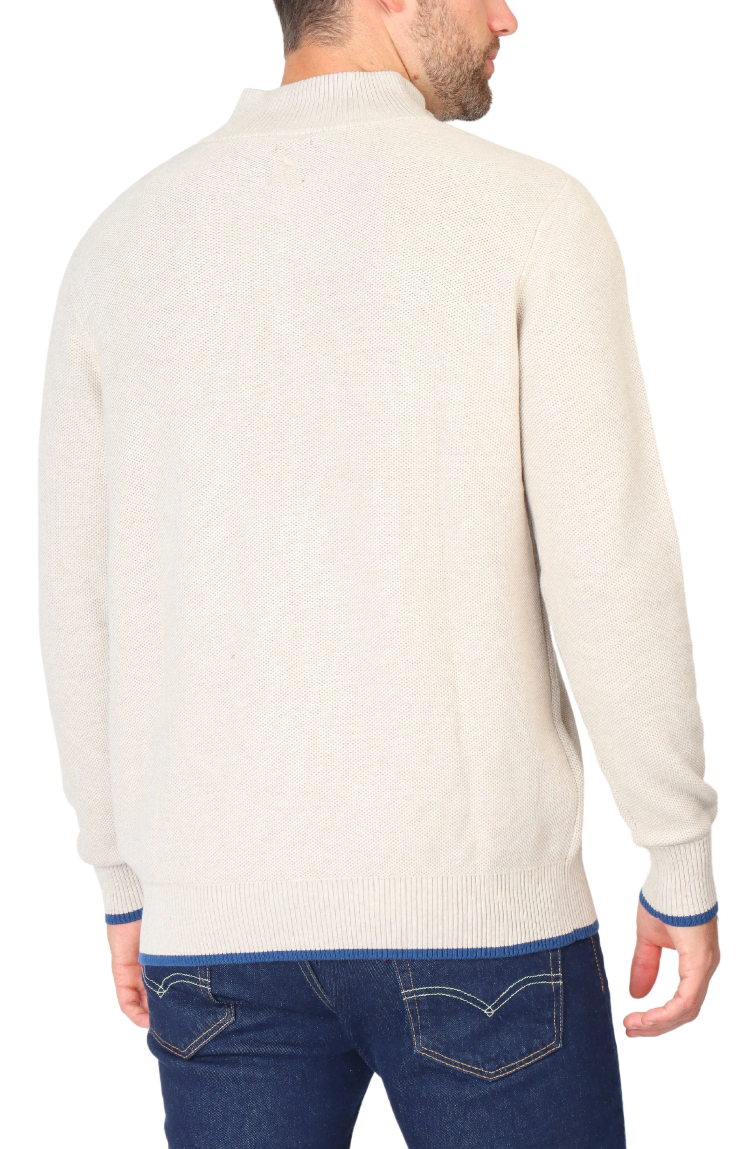 Cotton Textured Waffle Quarter-Zip
