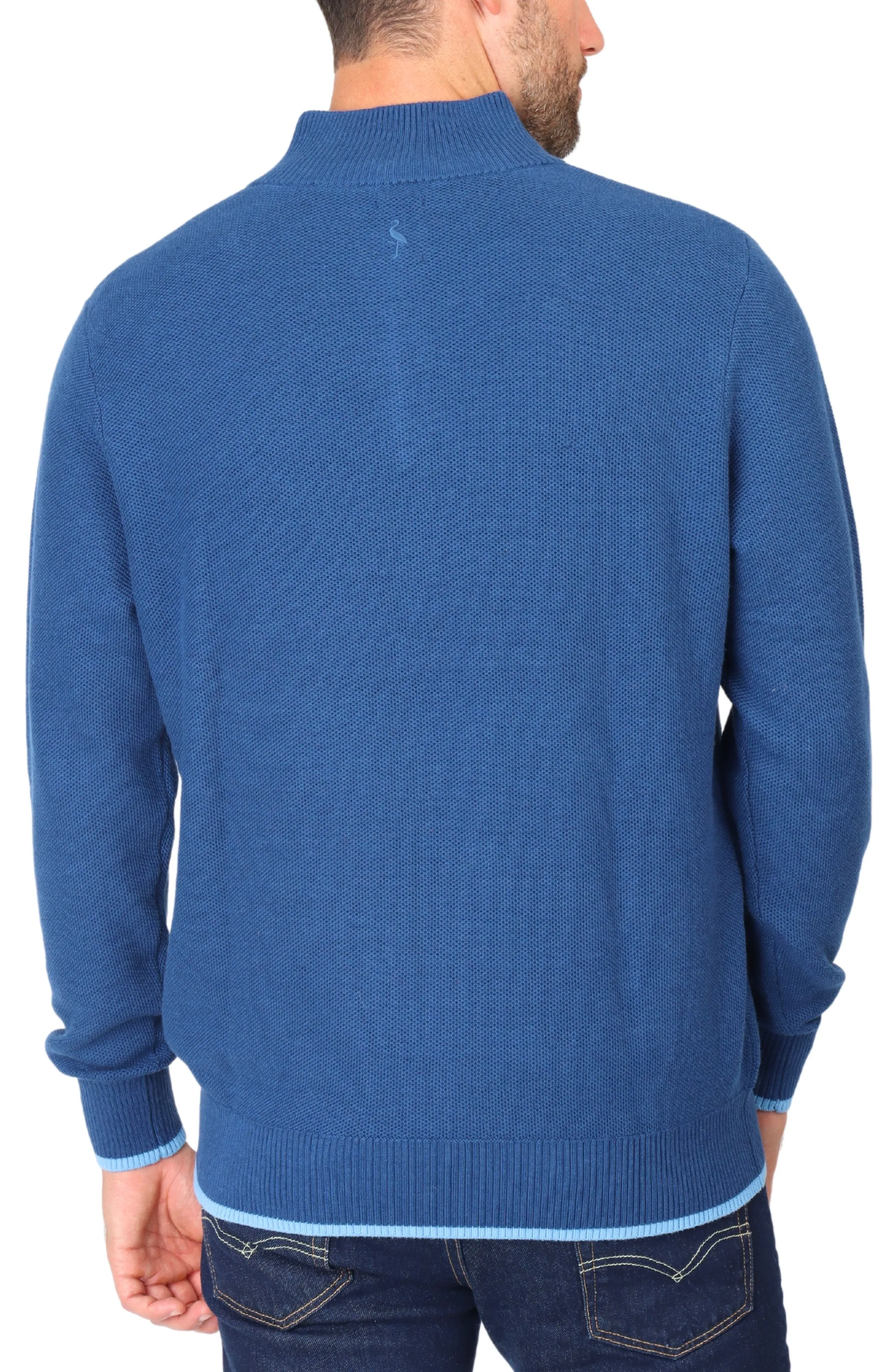 Cotton Textured Waffle Quarter-Zip