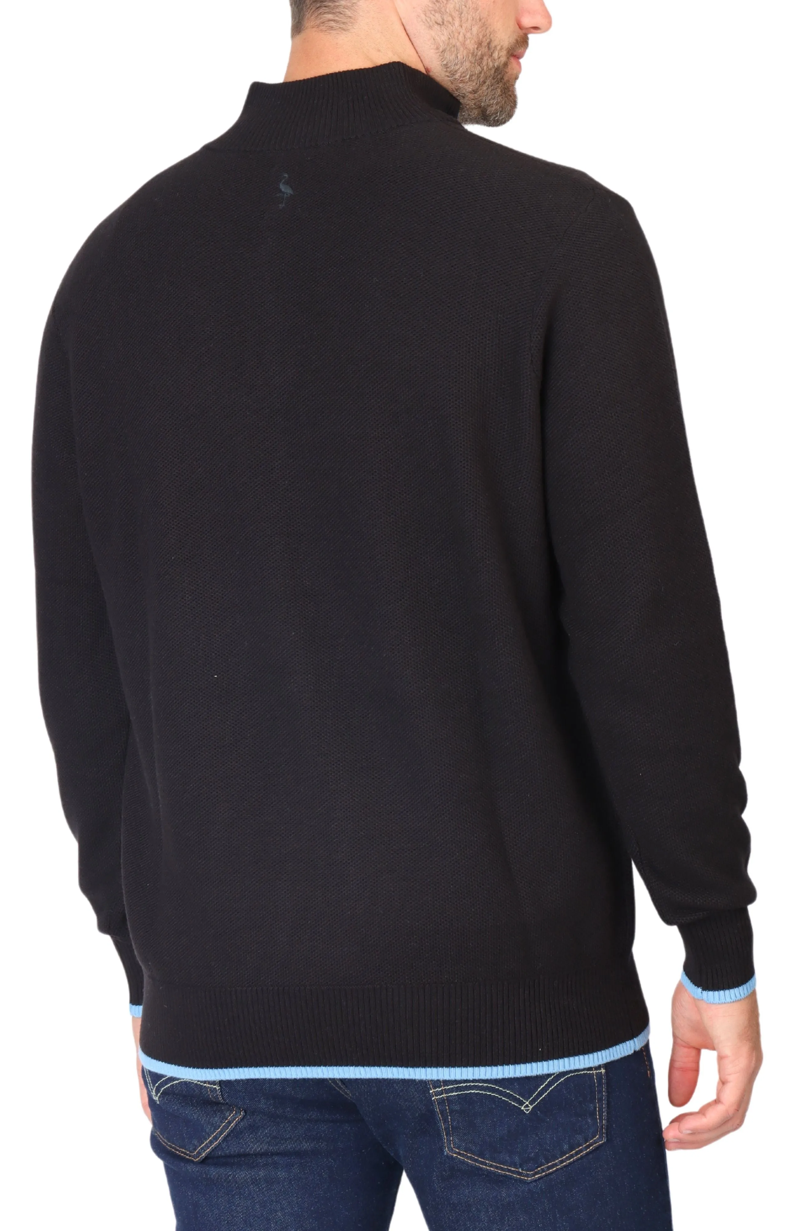 Cotton Textured Waffle Quarter-Zip