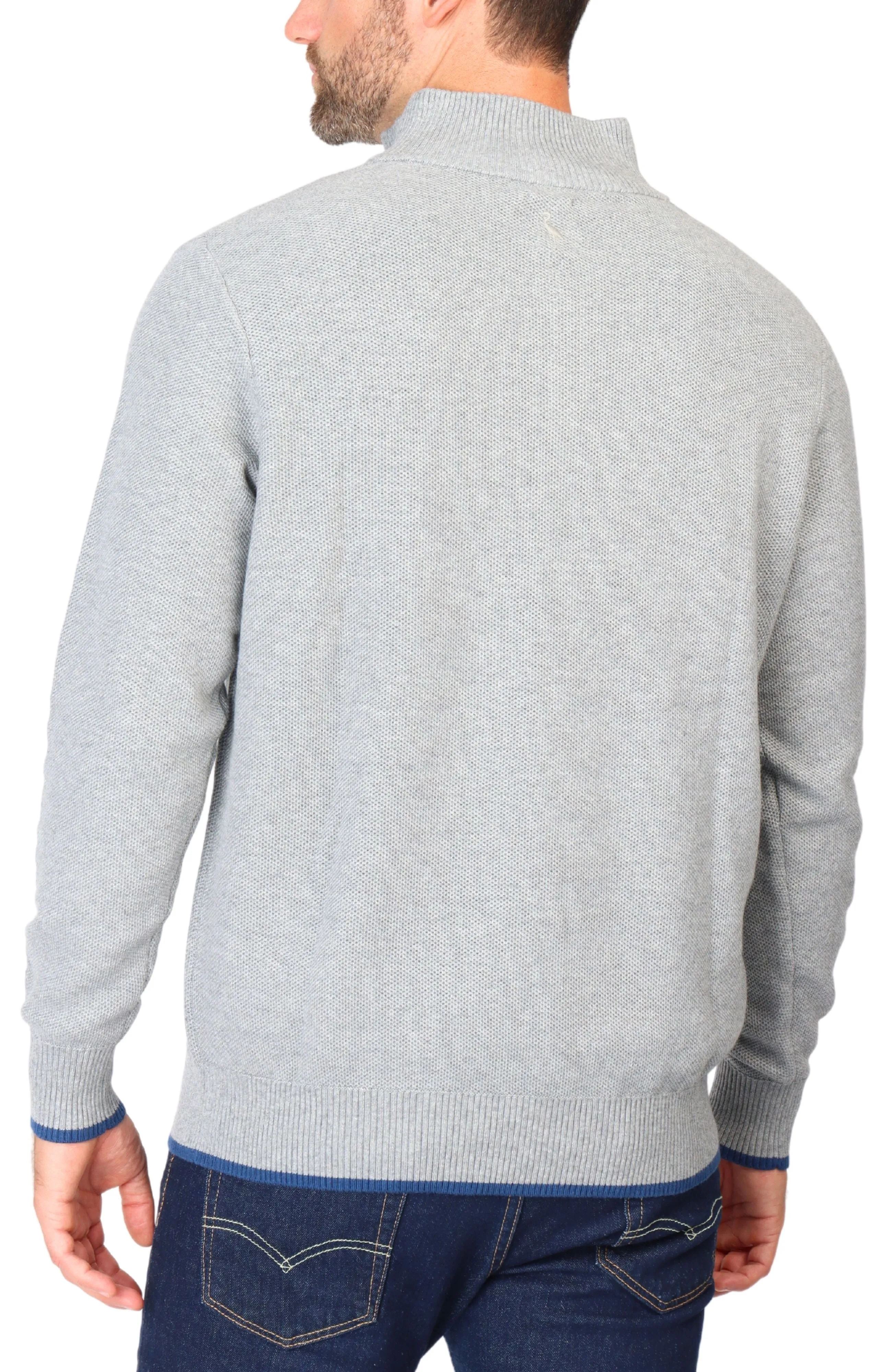 Cotton Textured Waffle Quarter-Zip