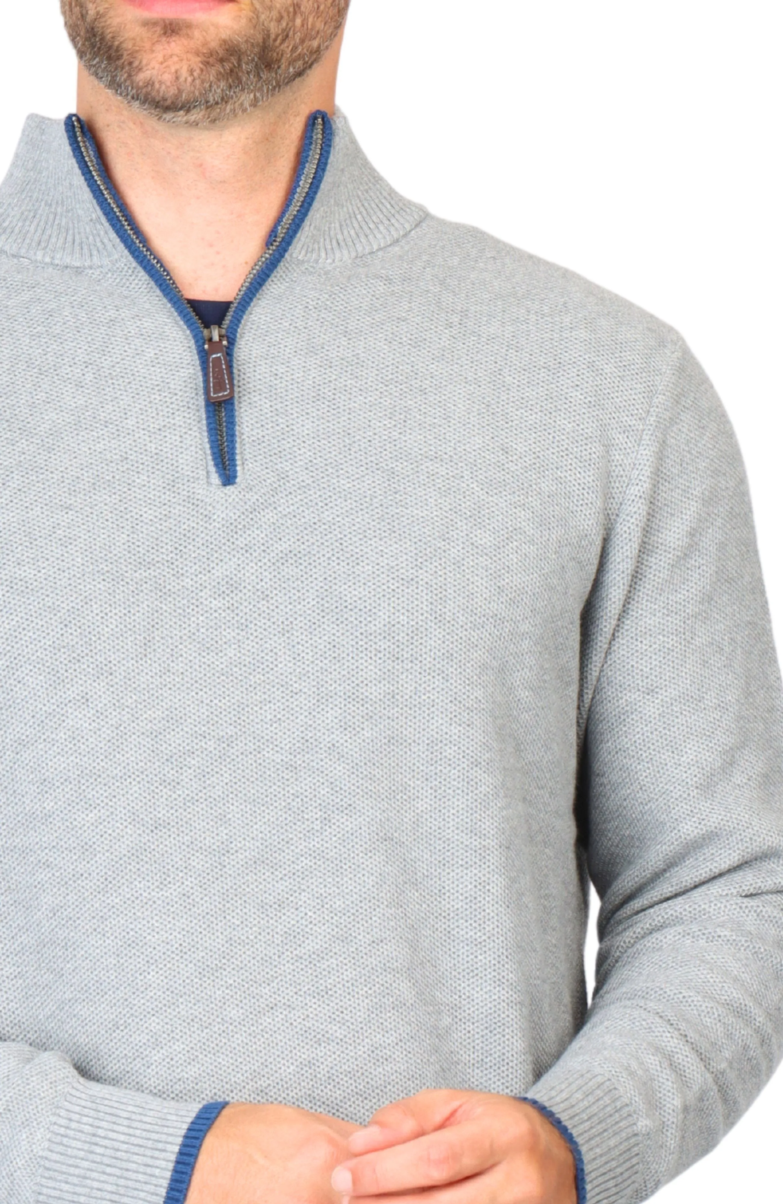Cotton Textured Waffle Quarter-Zip