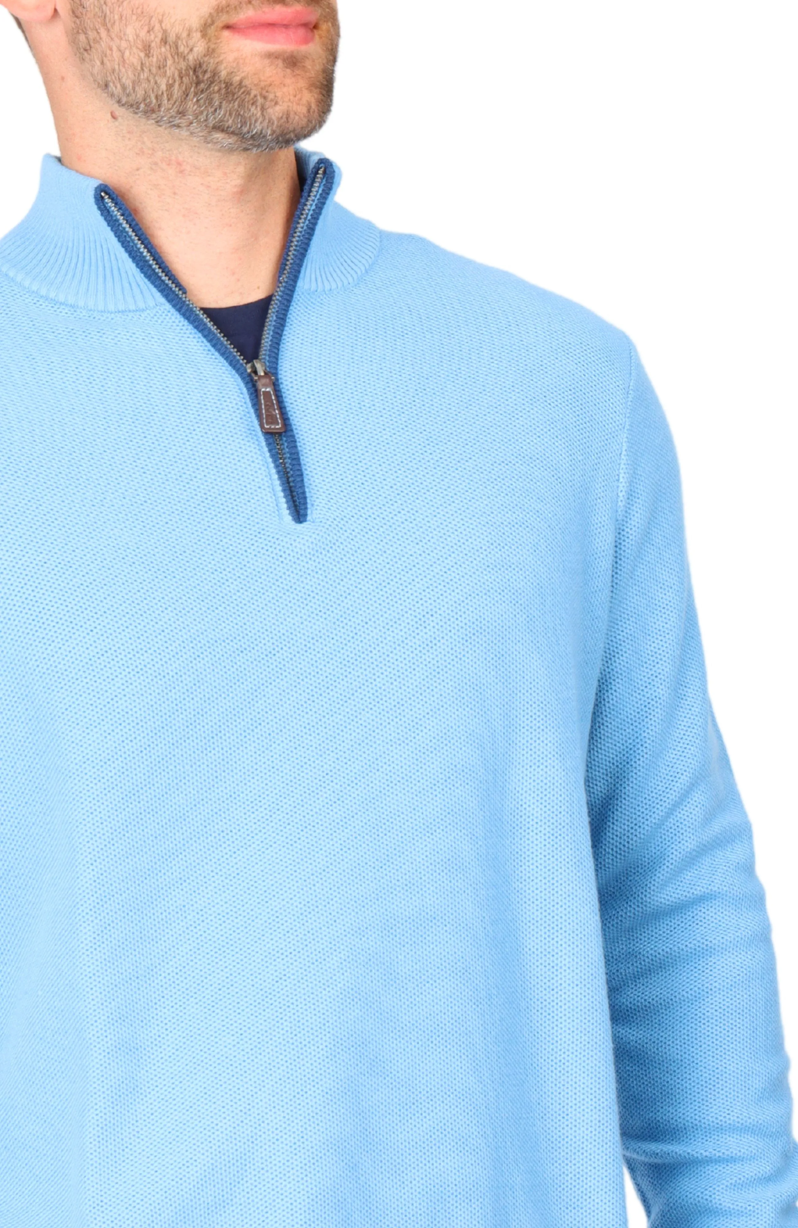 Cotton Textured Waffle Quarter-Zip