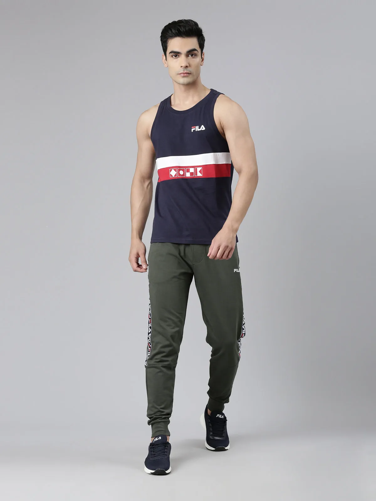 Fila Black Palmer Men's Cuffed Joggers