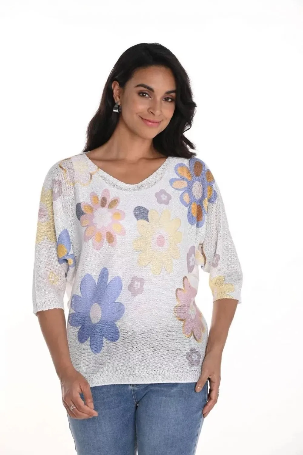 Frank Lyman Top 256795U Off-White/Multi
