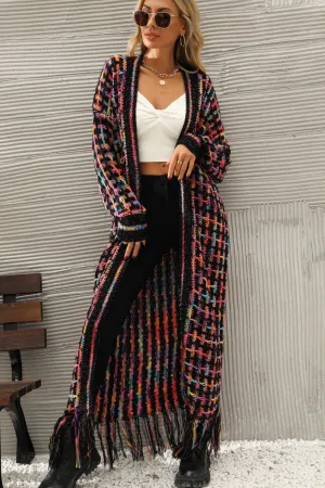 Front Fringe Hem Cardigan