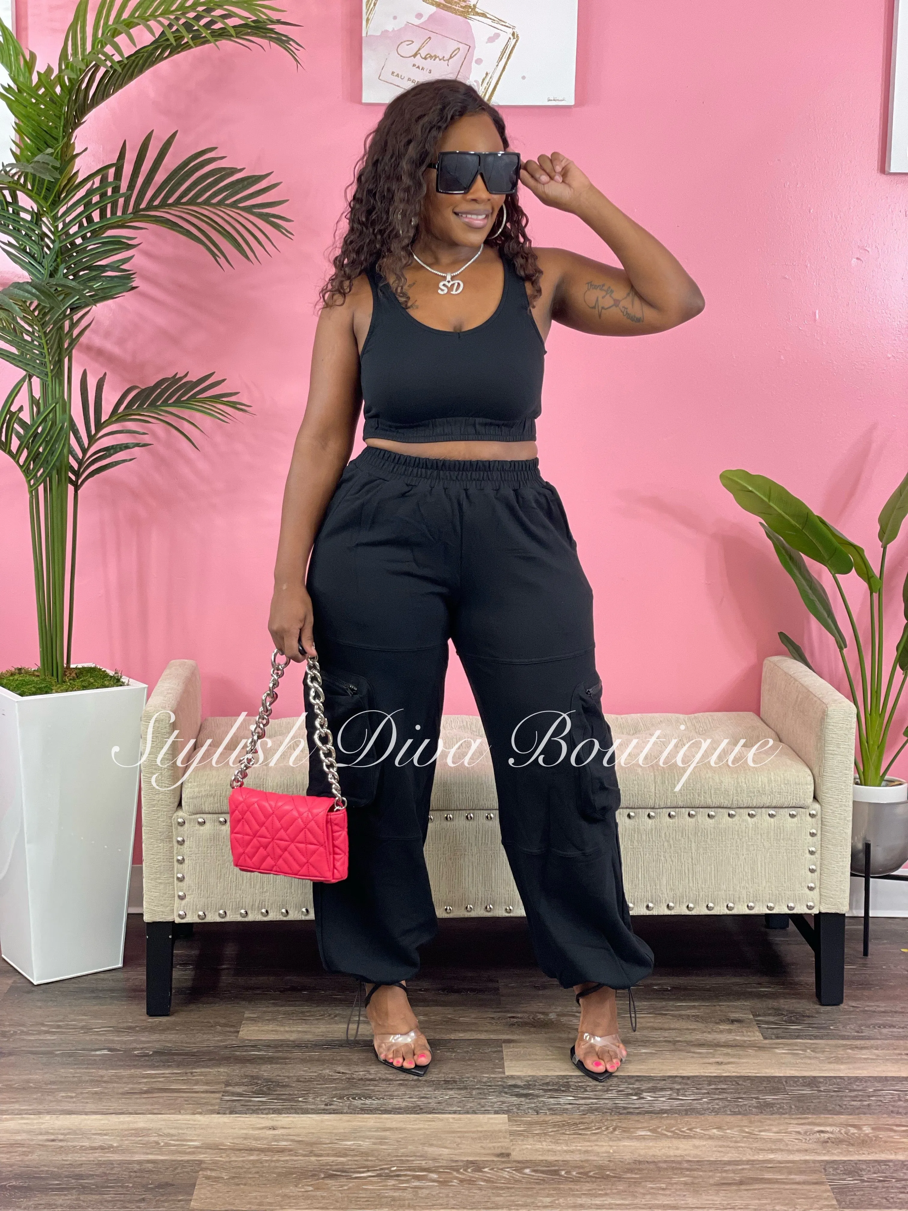 Genie 2pc Pant Set (Black)