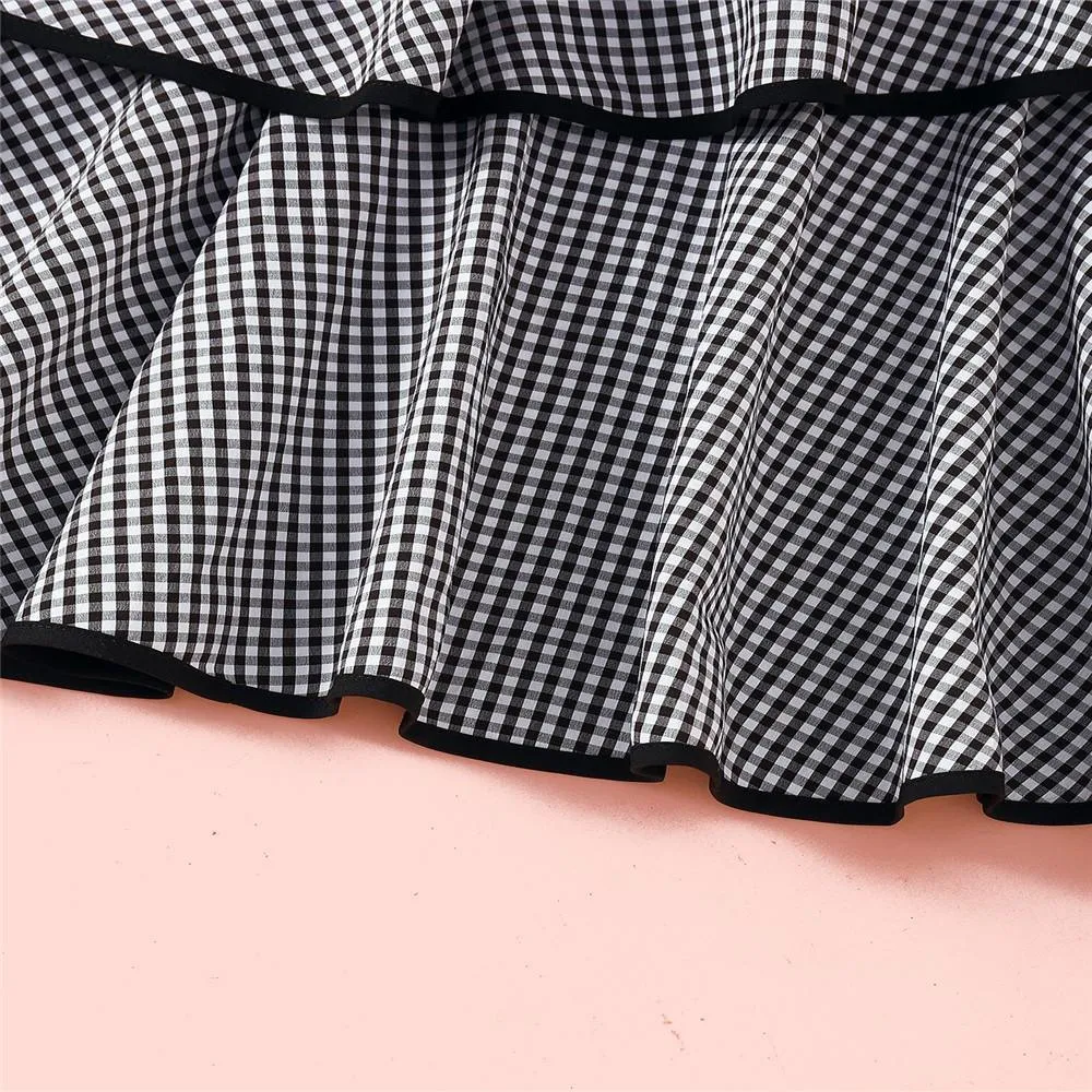 Girls Long Sleeve Plaid Dress Wholesale Girl Dresses