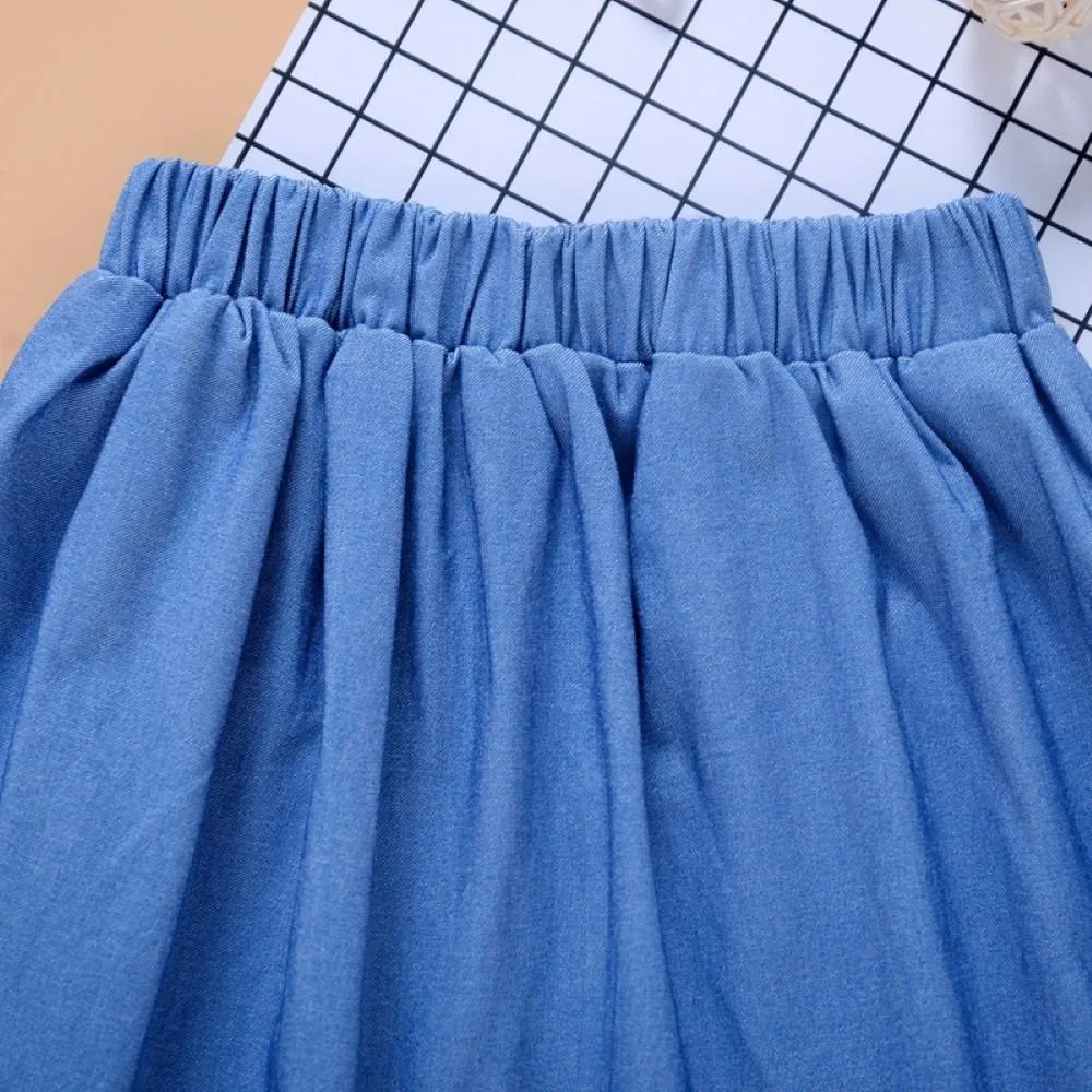 Girls  Solid Color Lace Skrits Girls Wholesale Dresses