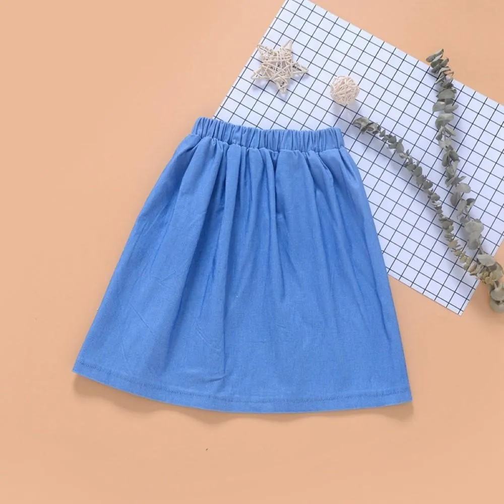 Girls  Solid Color Lace Skrits Girls Wholesale Dresses