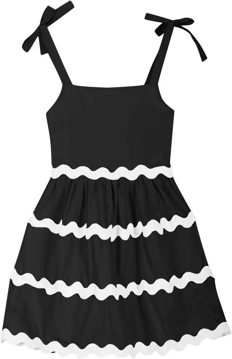 Girls Sun Dress Summer Spaghetti Strap Party Dress Smocked Elegant 3-12 Years