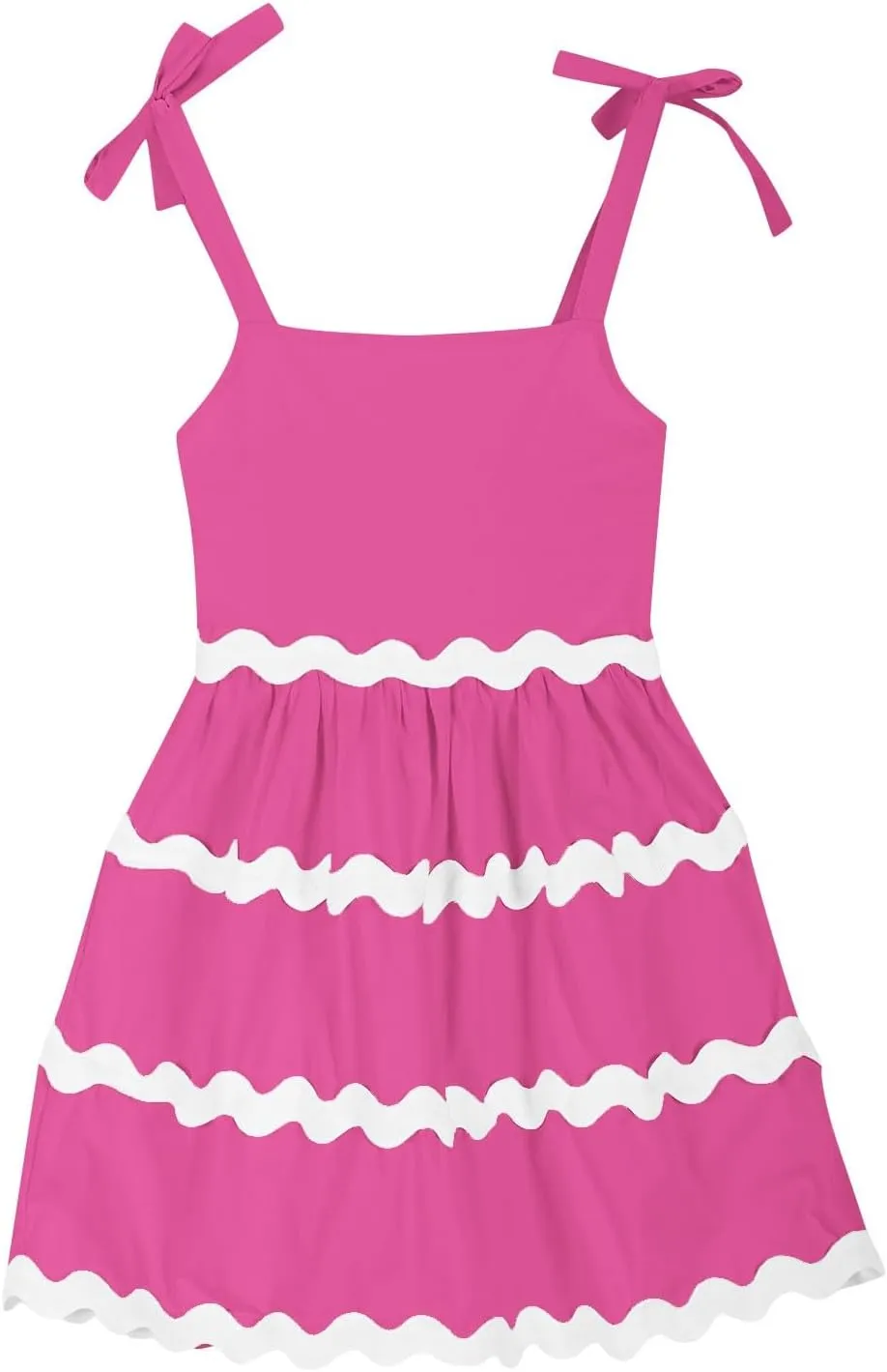 Girls Sun Dress Summer Spaghetti Strap Party Dress Smocked Elegant 3-12 Years