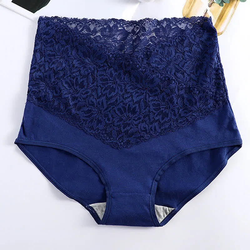 High Waist Lace Shaping Tummy Tuck Brief(3 Packs)