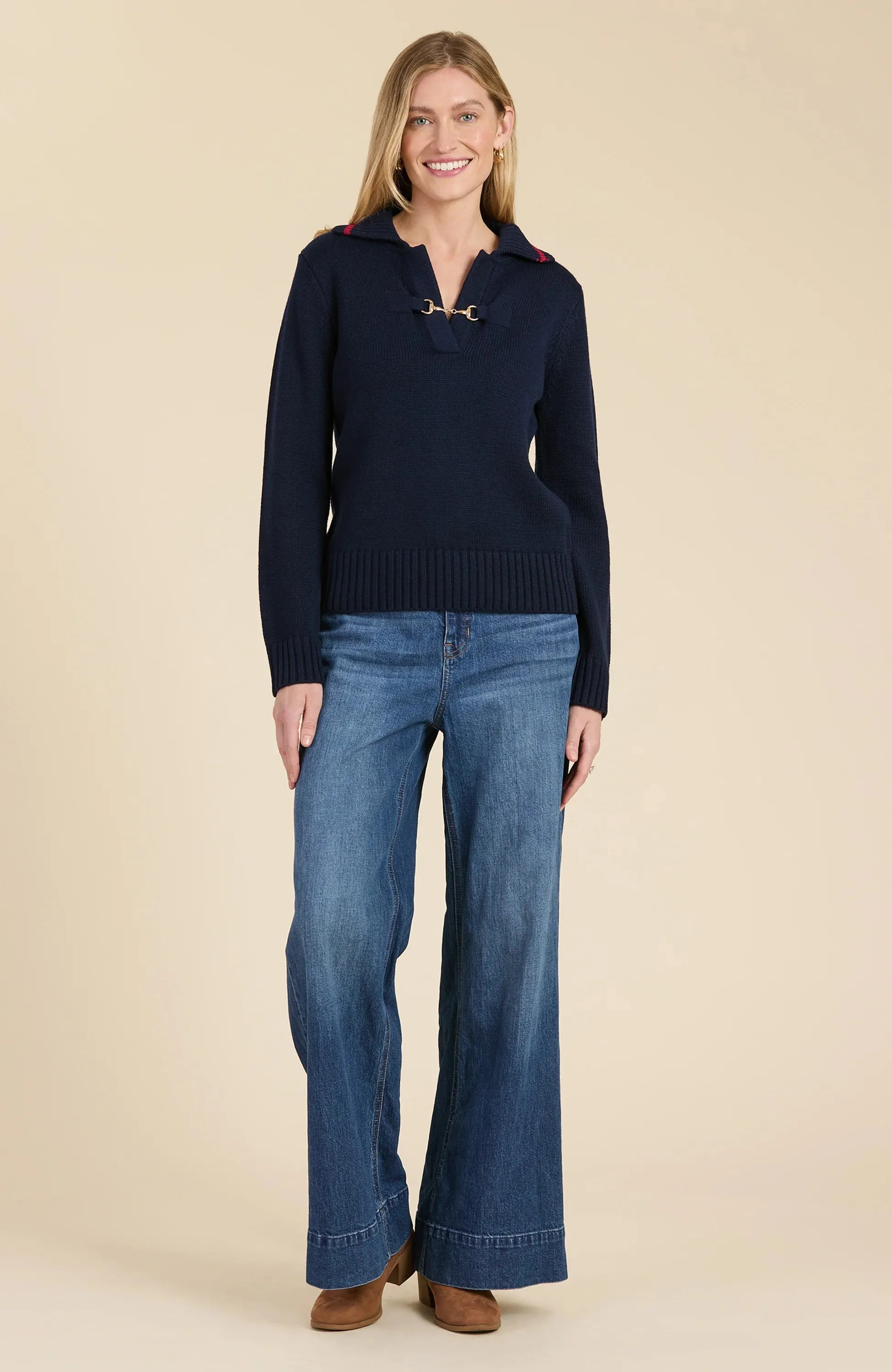 Horse Bit Sweater (Navy)