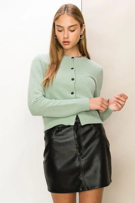 HYFVE Chic Button-Front Cardigan Sweater