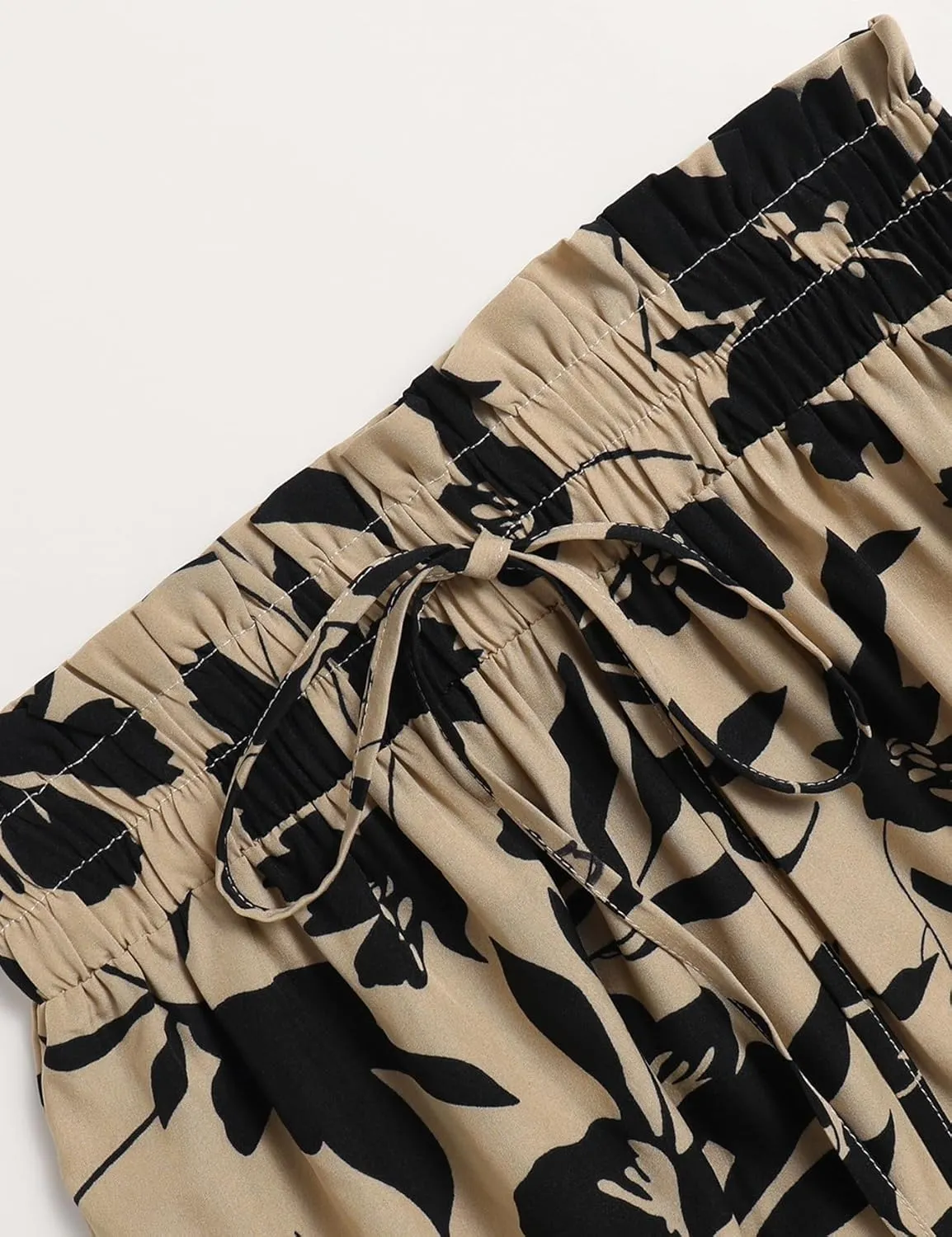 IDEALSANXUN Floral Skirts for Women Trendy Spring Summer Flowy A Line Elastic High Waisted Tiered Flower Boho Midi Skirt