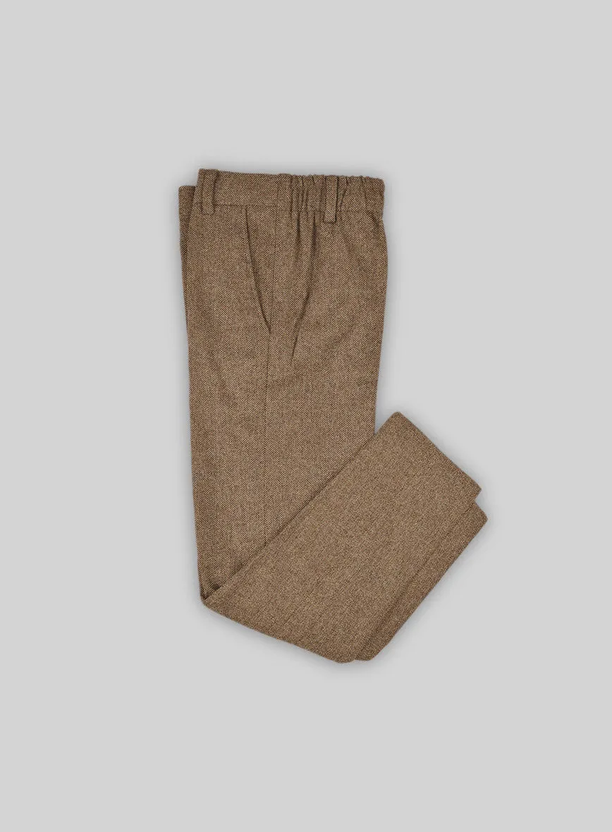 Irish Brown Herringbone Tweed Boys Suit