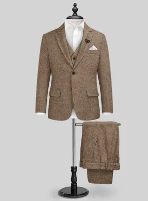 Irish Brown Herringbone Tweed Boys Suit