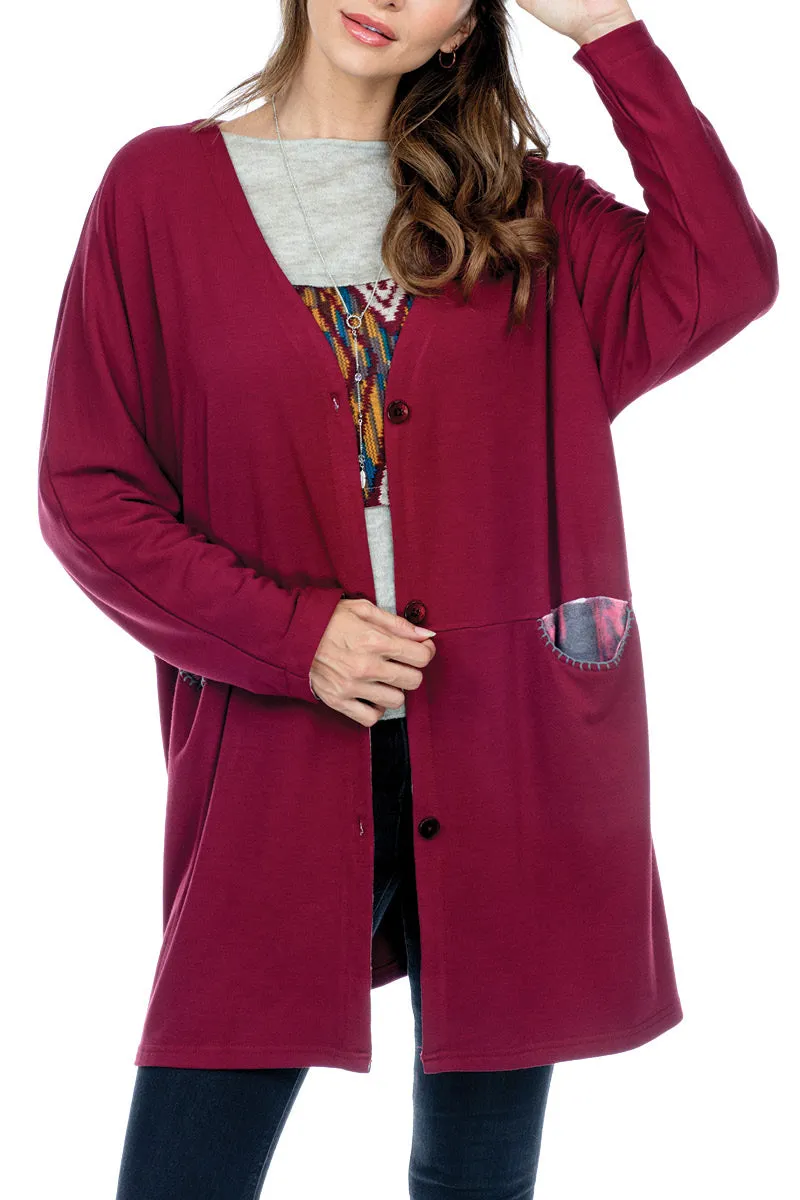 Jacket Oversized Hand Stitching Pockets