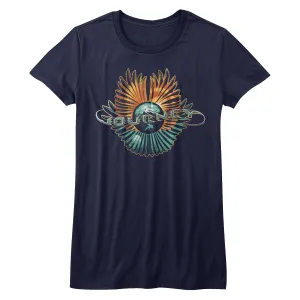 Journey Orange And Teal Women's Juniors T-Shirt